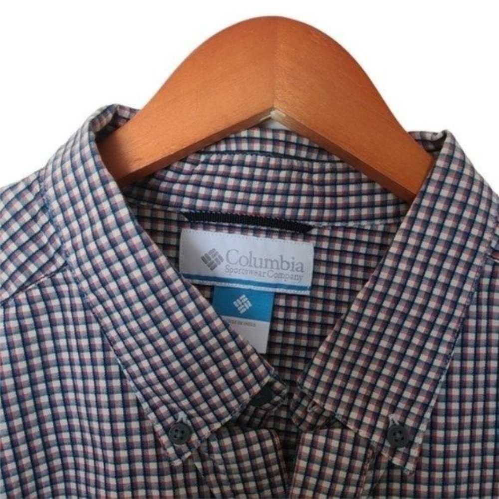 Columbia Men’s Rapid Rivers Long Sleeve Shirt Plaid L Large 100% Cotton Button - Picture 5 of 9